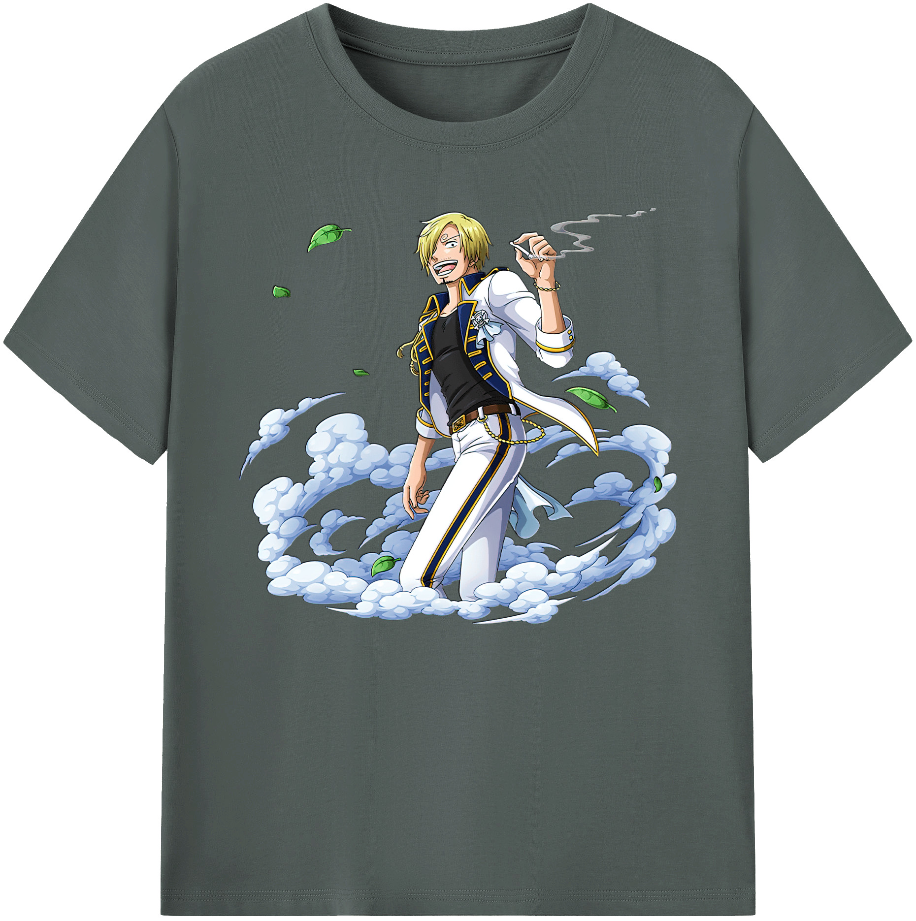 （画像用） ワンピース サンジ ONE PIECE Sanji 綿100％ メンズ半袖Tシャツ｜肌触りやわらか＆通気性